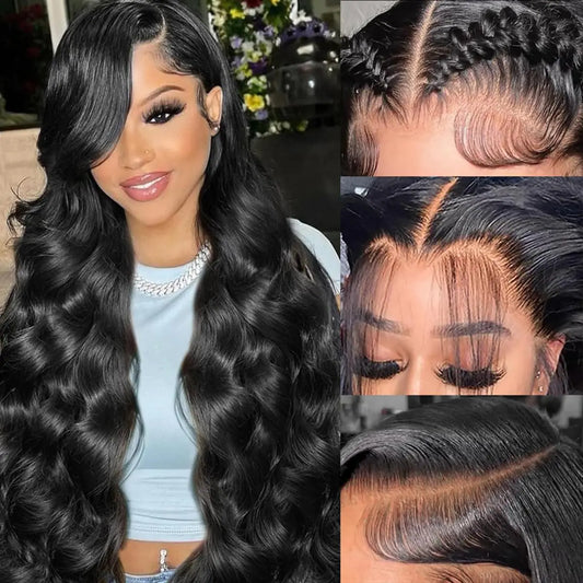Body Wave Lace Front Wigs Human Hair 13x6 HD Lace Front Wigs Human Hair Pre Plucked Body Wave Human Hair Wig 180% Density Frontal Glueless Wigs Human Hair for Women 20 Inch